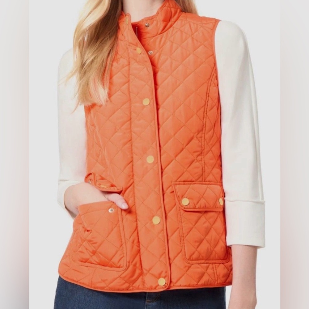 NWT! Jones New York Women's Orange Vest Size Small